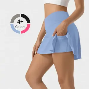 Women's High Waist Stretchy Active Skort with Built-in Shorts & Convenient Pockets, Breathable Outdoor Sports Skirt for All Seasons