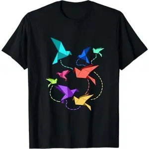 Funny Origami Birds Kirigami Paper Crane Folding Fold Bird T-Shirt