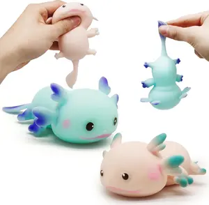 【Soothe with Squishy Kawaii】 ZTATU Axolotl Stress Toys 2-Pack, Soft Fidget Balls for Kids & Adults, Easter Basket Gift