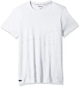 Lacoste Sport Short Sleeve Outlined Big Croc Mens Active Shirts & Tees