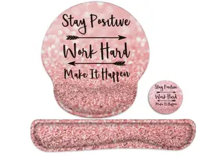 Ergonomic Memory Foam Mouse Pad with Wrist Rest 3-in-1 Gaming Mousepad