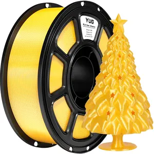 YUGMCOCE PLA 3D Printer Filament PLA 1.75mm 1KG, Exceptional Bending and Impact Resistance, Ultra-Gloss Silk PLA 3D Printing Filament for Most FDM 3D Printer