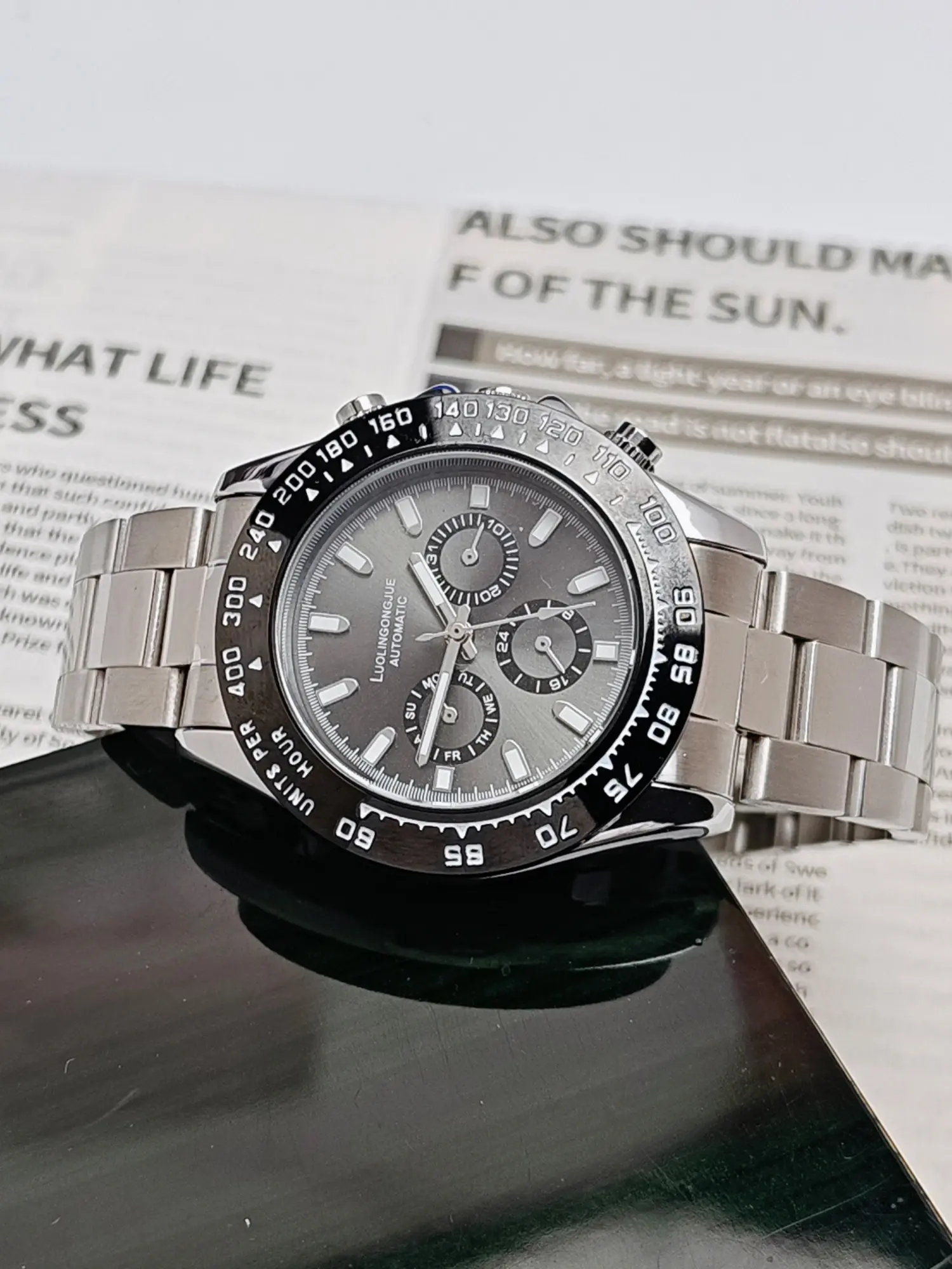New High-End Business Meteorite Series Mechanical Watch for Men, Luxury Fashion Casual Unique Cool Full Automatic Analog Watch