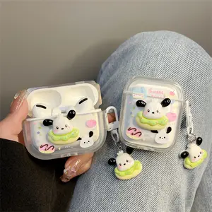 ins cute cartoon dessert puppy for AirPods pro2 apple protective case bluetooth wireless airpods4 earphone case 3rd generation