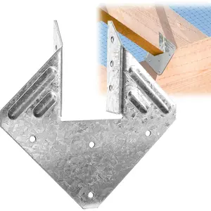 24 Pack 16-Gauge Heavy Duty Hurricane Ties, Robust Hot Dip Galvanized Rafter Ties Brackets, Hurricane Straps Joist Hangers for 2X Deck Joists Construction