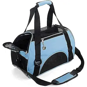 Carrier,Soft-Sided Pet Travel Carrier for Cats,Dogs Puppy Comfort Portable Foldable Pet Bag Airline Approved (Small Blue)