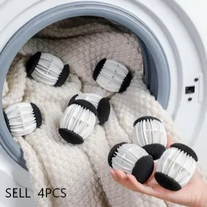 4pcs Magic Laundry Balls Hair Remover, Pet Fur Cleaner, Reusable Washing Machine Accessory, Prevents Clothes Entanglement, Easy Cleaning, Various Laundry Needs, Laundry Products, Home Goods