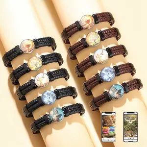 Youtysunny's NFC Bible Bracelet: Handmade leather, waterproof & durable. No app or charge. Sends mood-based verses & music in 10+ languages for emotional comfort & spiritual healing. A Black Friday limited faith gift.