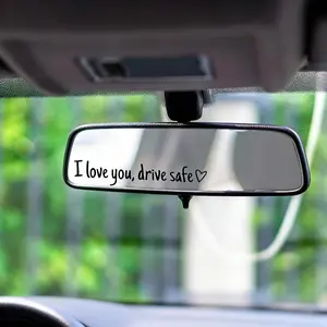 Vinyl Decal for Car,4 Counts Set I Love You Drive Safe Car Mirror Decal,Car Rearview Mirror Sticker,Universal Car Accessory