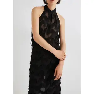 MARELLA Gattini Sleeveless Fil Coupé Top - Black