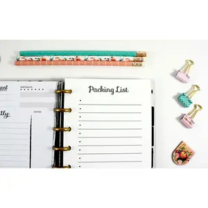 Packing List for the Mini Happy Planner, Fits 7-Disc Notebook, Pre-punched Happy Planner Inserts, Remember List