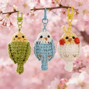 Crochet Parrot Keychain Handmade | Cute Amigurumi Bird Bag Charm | Colorful Gift for Everyday Joy