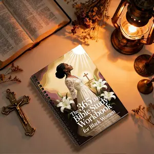Empowering 365-Day Bible Study Journal for Black Women: Beautiful Lily & Cross Cover – Daily Scripture Reflections, Prayer Tracking & Self-Care Prompts to Nurture Spiritual Wellness, Celebrate Black Heritage & Deepen Faith