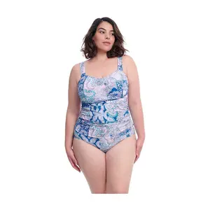 Karma Full Figure Center Ruched Tankini