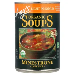 Amy's Organic Soups, Minestrone, Low Fat, Light in Sodium, 14.1 oz (400 g)