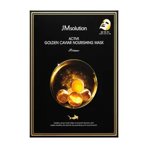 JMsolution Active Golden Caviar Mask Prime | 24K Gold & Caviar Extract | Deep Nutrition & Anti-Aging Care | 10 Sheets