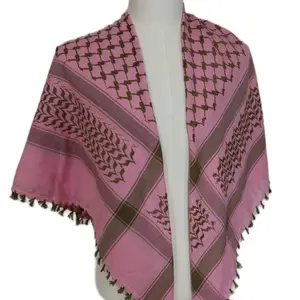 Ahla Shabab Pink & Olive Green Hatta/Kuffiyeh