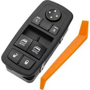 Window Switch Fits for 2015-2022 Dodge Challenger.Left Front Driver Side Control Door vidrios Master Power Switch.Replaces 68183752AB 68183752AC 68183752AD 68183752AE 68320752AB (Green Light)