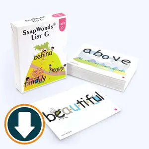 SnapWords® List G Teaching Cards Download