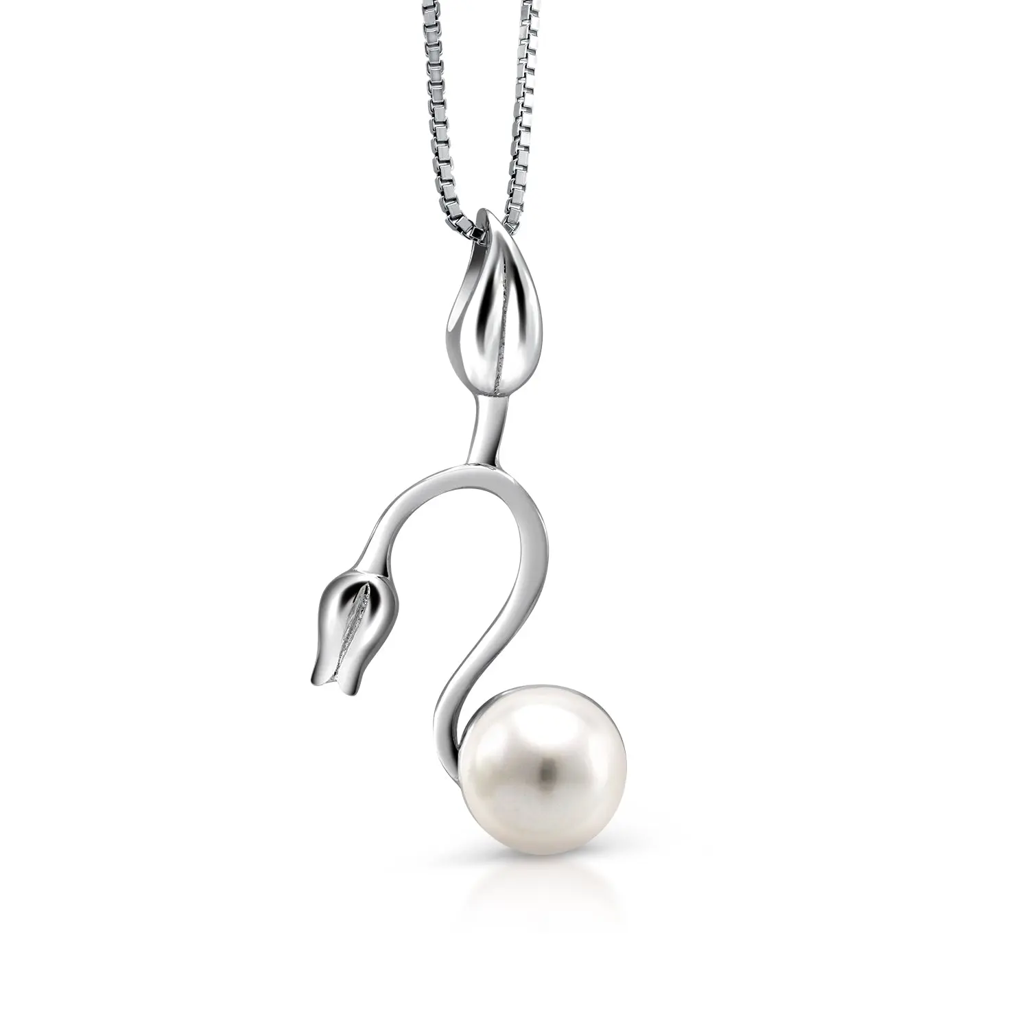 925 Sterling Silver Freshwater Cultured Pearl Seed Germination Pendant-18' Chain, Pearl Jewelry, June Birthstone Pendant, Pearl Pendant, Seed Germination Pendant