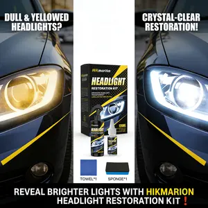 Auatoeologix Car Headlight Restoration Liquid – Removes oxidation, yellowing, fog, scratches for clear bright headlights, safe for car surface, improves visibility, DIY, easy use, high value, pro care, includes towel and protective coating, ultimate kit.