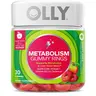 OLLY Metabolism Gummy Rings, Apple Cider Vinegar, Vitamin B12, Chromium, Energy and Digestive Health, Chewable Supplement, Apple Flavor - 30 Count