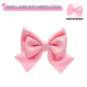 Pink Large Bow Decoration Cute Bow Luggage Accessories with Sticky Back for Easy Attachment