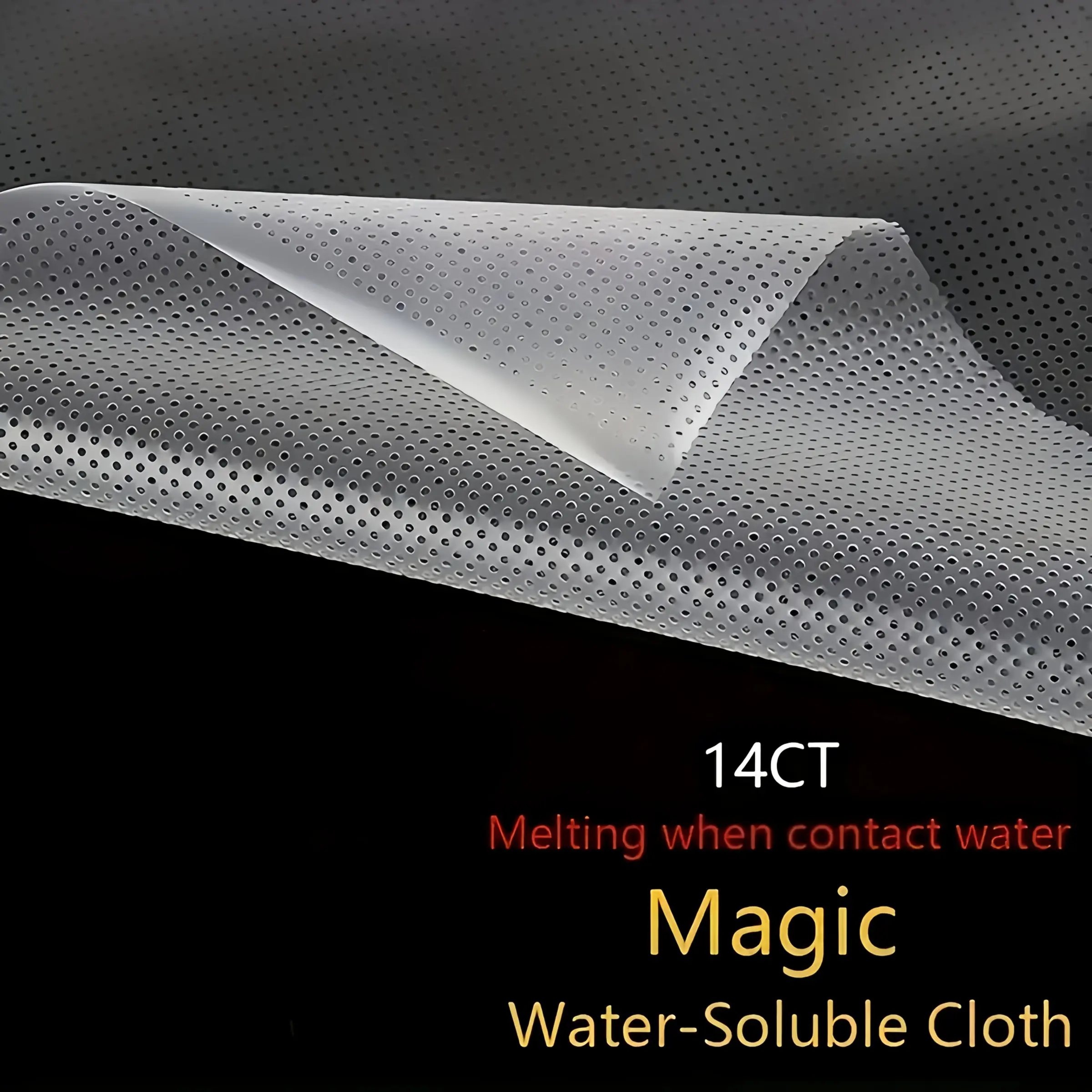 Dissolvable Canvas Magic Embroidery Fabric, 14 Mesh Invisible Sewing Material, DIY Embroidery Supplies, Durable Craft Fabric