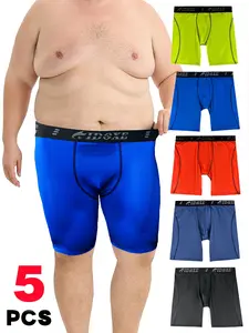 Men's Breathable Mesh Long Leg Briefs, Casual Outdoor Sports Underwear, Comfortable Soft Fabric for Gym Running Daily Wear