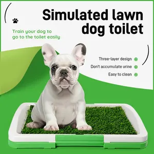 Three-Layer Realistic Lawn Pet Toilet, Indoor Dog Potty for Puppies & Small Dogs, Net Design for Comfortable Use