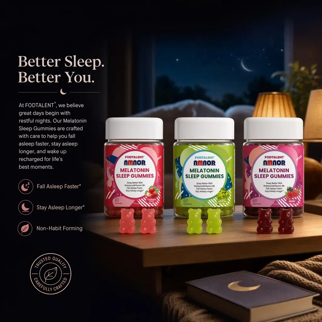 Zero Sugar Gummy Bundle (3-in-1): Sleep Support, Hair & Vitamin D, Digestive Relief — Vegan, Gluten-Free, Non-GMO, Gelatin-Free