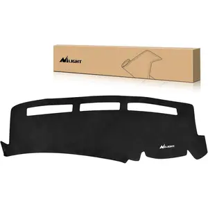 Nilight Dash Cover for 1999‑2006 GMC Sierra/Chevy Silverado, 2000‑2006 GMC Yukon/Yukon XL/Chevy Suburban/Chevy Tahoe, 2001‑2006 Avalanche, Suede Dashboard Mat Black