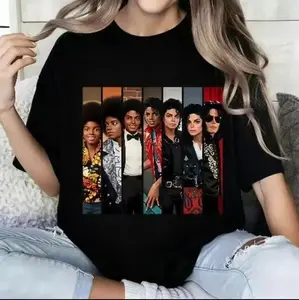 MJ Glove Graphic-Shirt Vintage 90s tee – Iconic King of Pop History Graphic Tee,MJ Career Timeline Top