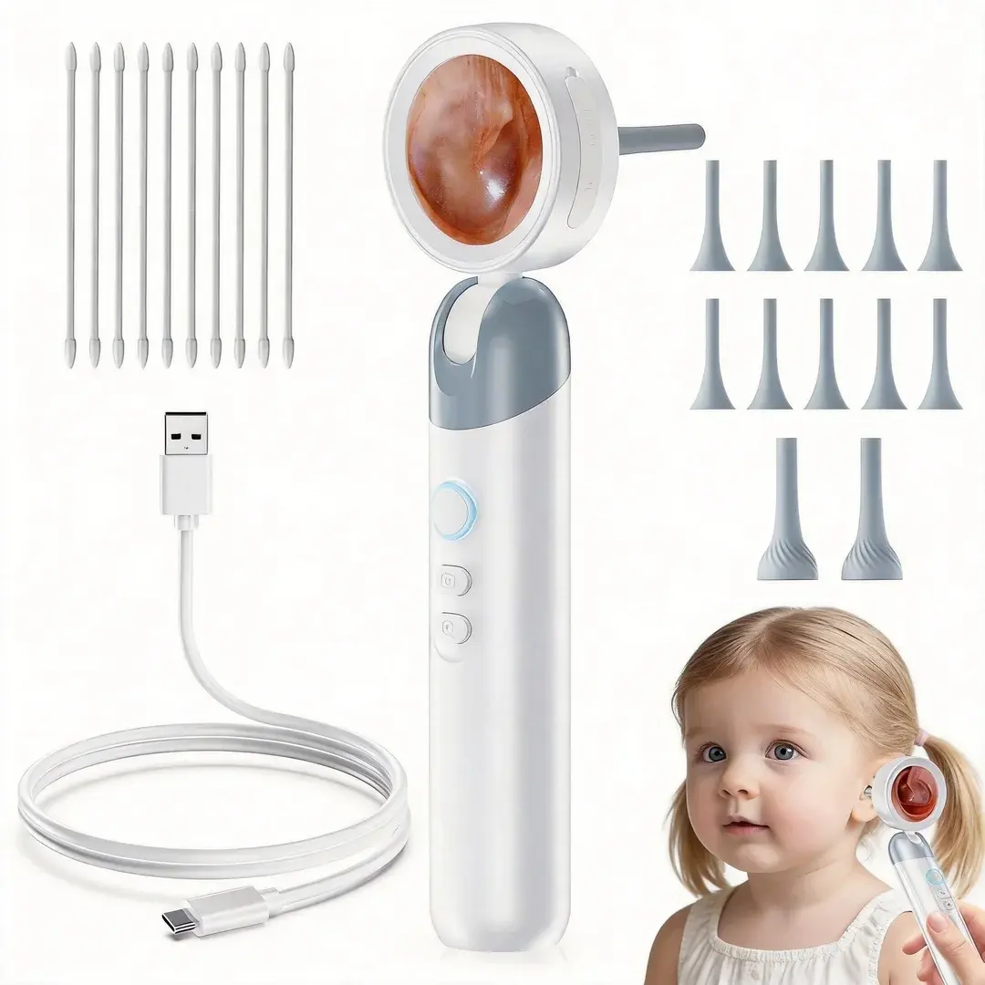 【2026 Upgrade】Aspoven Digital Otoscope with Light 1080P HD Ear Camera 5 in 1 for Home Ear Care for Kids Adults Pets