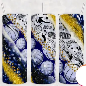 Volleyball tumbler 20oz  Cup Reusable Bottled  Portable