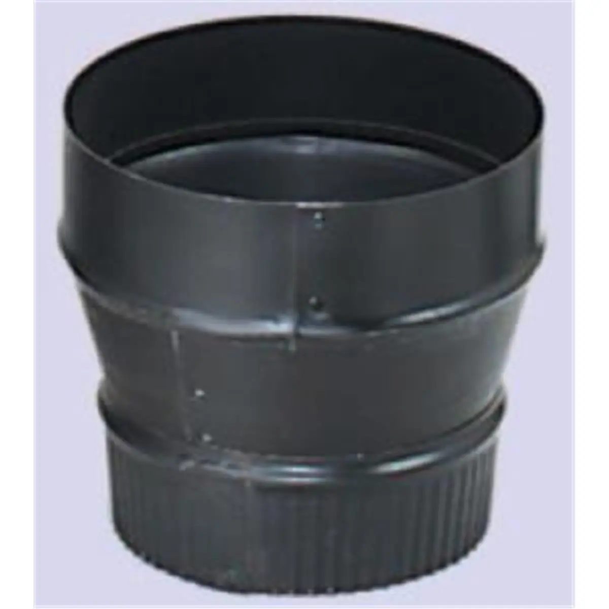 212 MAIN 6-in. Male to 7-in. Snap-Lock Stovepipe Increaser - 24-Gauge Steel, Crimp-On Small End, 18-in. Clearance, Home Improvement Vent Connections, Diameter Change Solution