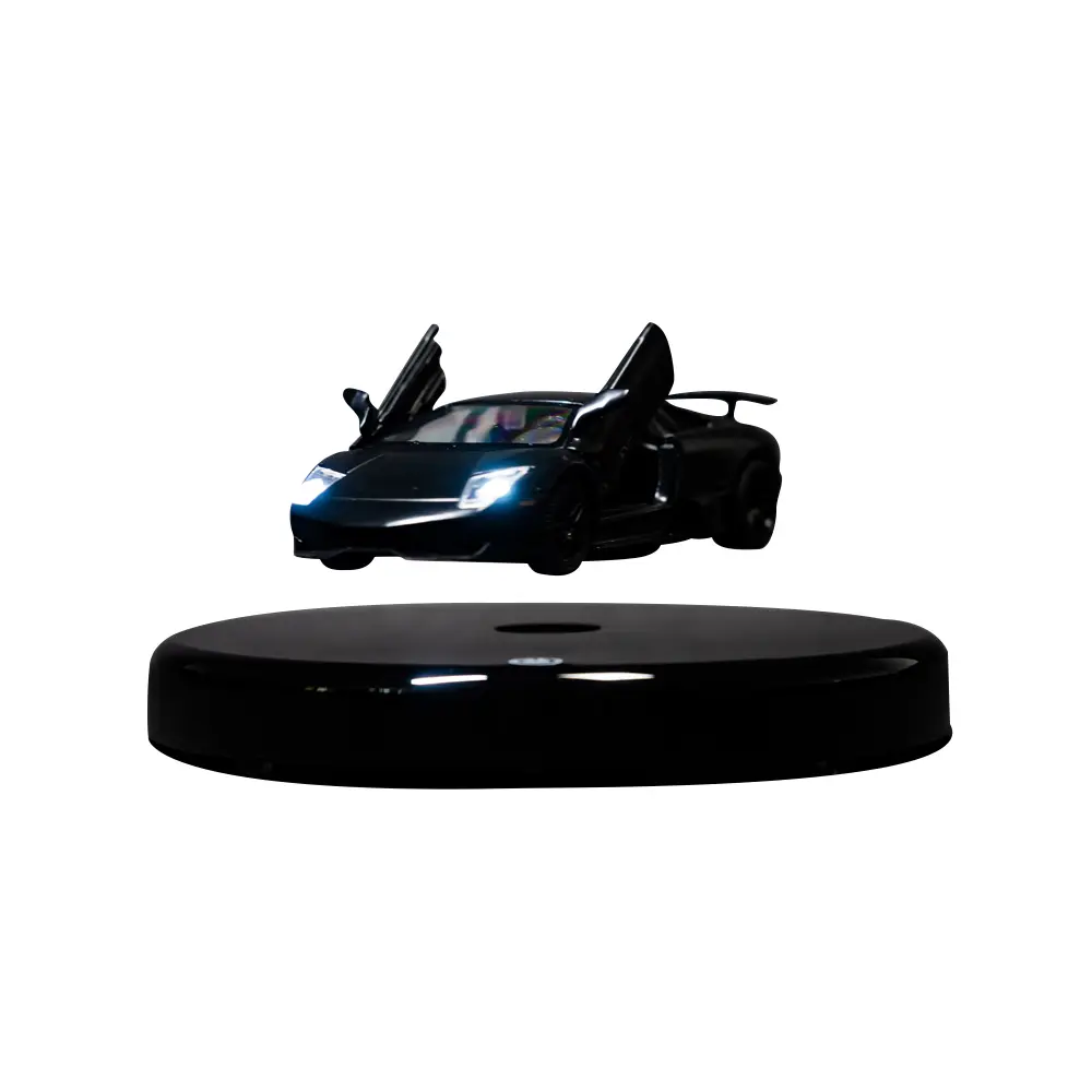 Magnetic Levitating Car Model, Floating Supercar with LED Lights, Rotating Sports Car Ornament for Home Office Desk Decor, Cool Tech Gift for Men/Boyfriend/Kids,Futuristic Desk Decoration & Birthday Gift for Boys/Car Lovers