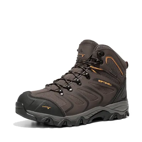 Armadillo Series Unisex Wide-Fit Waterproof Hiking Ankle Boots - Lace-Up Hike Shoes, Weather Resistant Men's Outdoor Footwear for Trekking, Camping