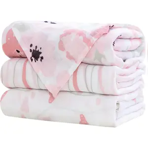 Muslin Swaddle Blankets ''x47'' 3 Pack,  Cotton Large Size  Swaddles for , Soft Breathable  Blankets for , Daliah