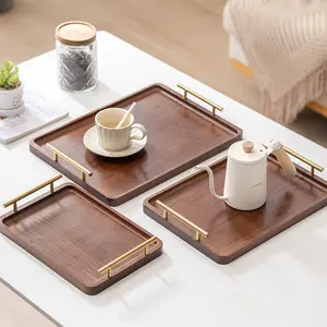 Luxury Vintage Bamboo Tea Tray, Rectangular Bamboo Serving Dish, Commercial Use, Dessert Holder, BBQ Platter, Meal Tray, Tea Cup Plate, Bamboo Plates