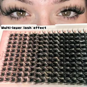 Lash Clusters 9-16mm Manga Eyelash Clusters Volume Cluster Eyelash Extensions CC Curly  Clusters DIY  Extensions Wispy Individual  Angel Thin False Lashes look