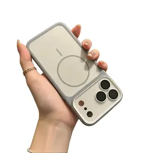 Official Skin-Feel Magsafe Smartphone Case with Lens Protection Film, Wireless Charging Support, Compatible with iPhone 17Air/17/16/15/14/13/12/11 Pro Max Plus, Cellphone Handheld Devices Accessories