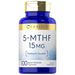 Carlyle 5-MTHF Supplement 15mg | 100 Capsules | L-Methylfolate | Non-GMO, Gluten Free | Premium Quality