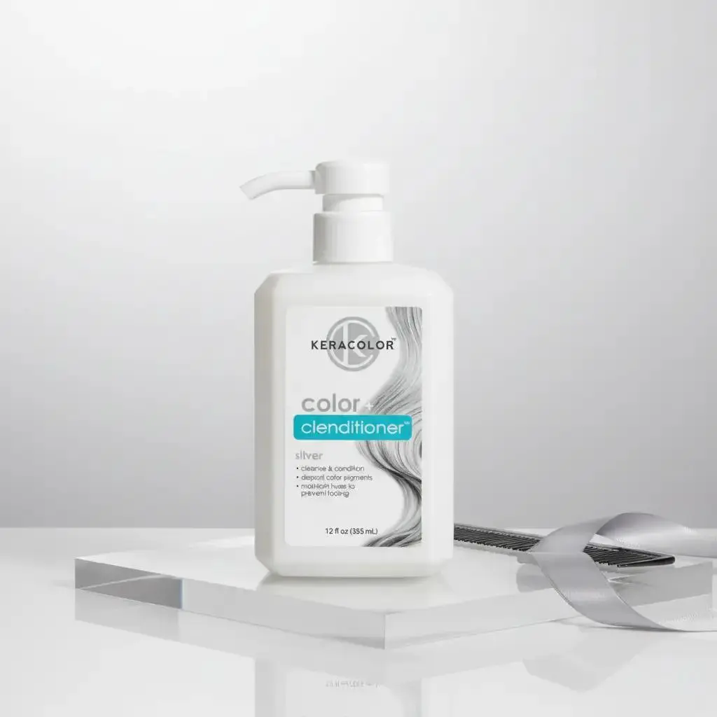Keracolor Color + Clenditioner 3-in-1 Cleanser - 12oz Salon-Grade Daily Haircare with Coconut-Almond Formula, Shea Butter, Bleach-Free Lightweight Moisturizer for Cleansing Hydration, Moisturizers