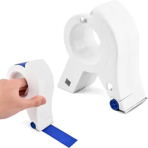 Masking Paint Tape Dispenser, Portable Paint Tape Applicator for Trim, Easy to Grip Rounded Handles and Accurate Tape Application, Saves Time Compact Design for On The Go Usage(White)