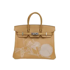 Pre-owned HERMÈS 【Alea】HERMES Birkin 25 Biscuit P226055292