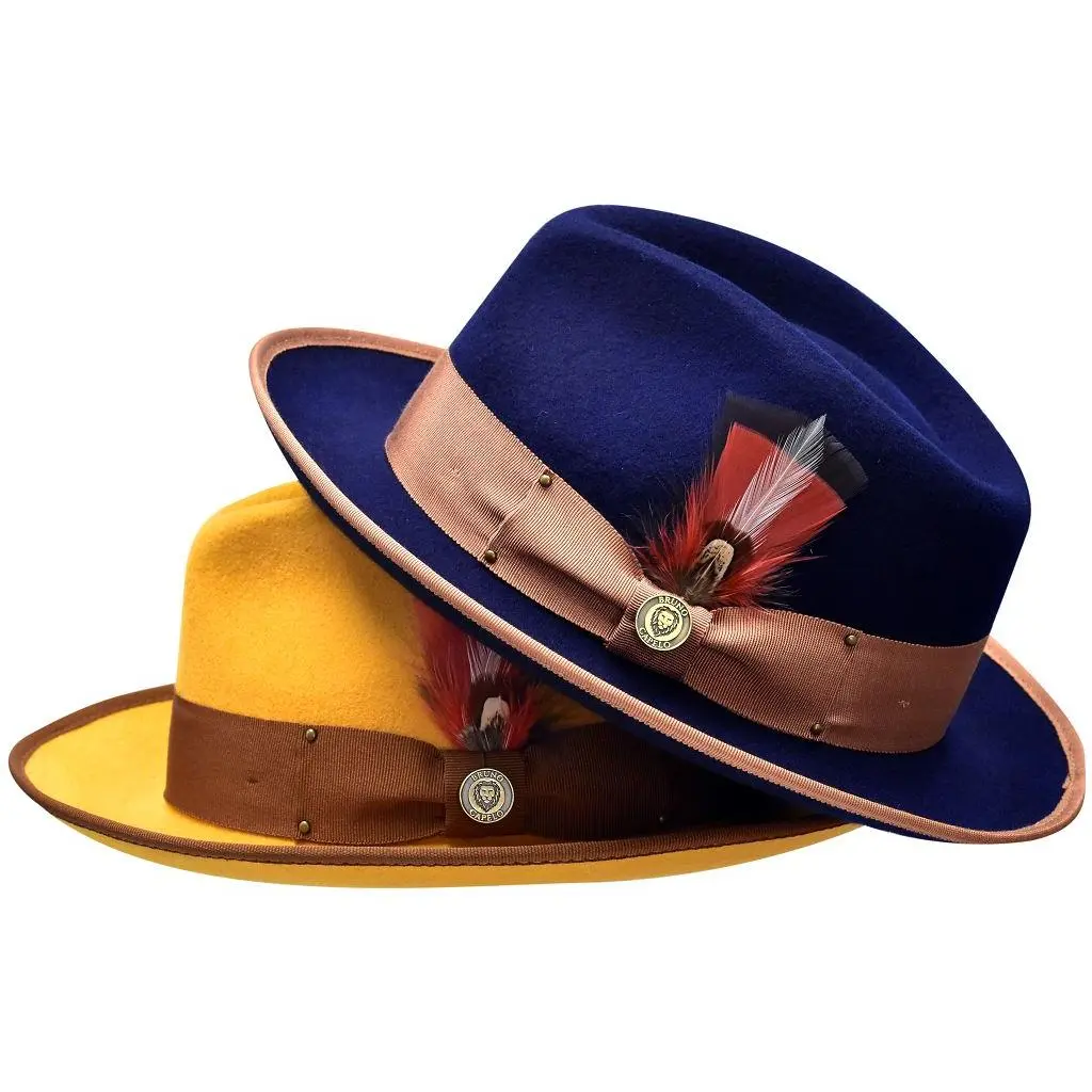 Lorenzo Collection 2-Tone Snap Brim Fedora Hat
