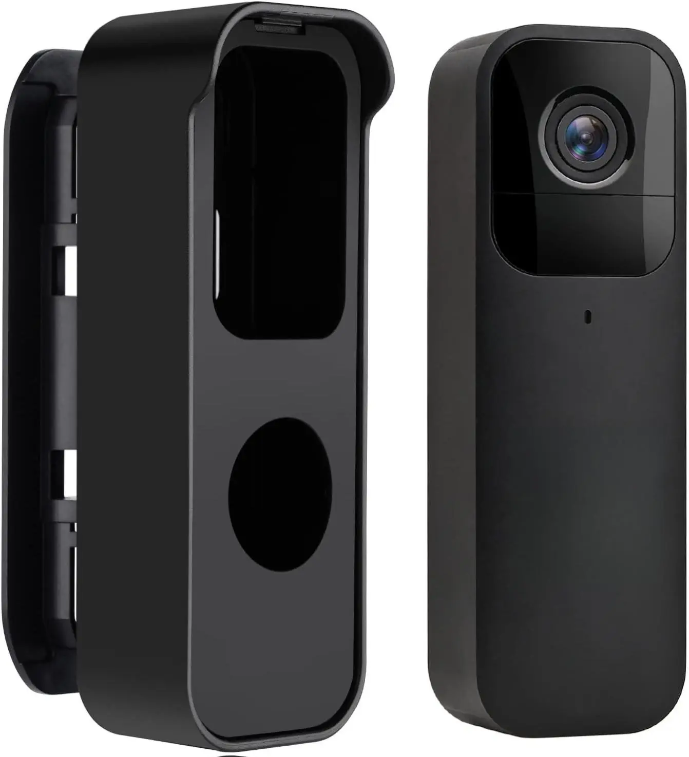 Adjustable Door Mount for Blink Video Doorbell, Adhesive Doorbell Mounting Bracket Accessories for Blink Doorbell Security System with No Drilling (Black)