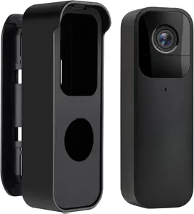 Adjustable Door Mount for Blink Video Doorbell, Adhesive Doorbell Mounting Bracket Accessories for Blink Doorbell Security System with No Drilling (Black)