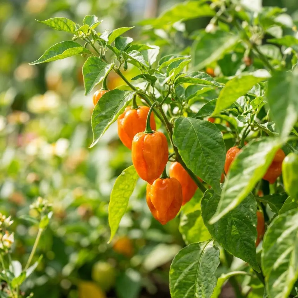 50 Habanero Pepper Seeds for Planting - Extremely Hot & Fruity Chili Seeds for Home Garden - Grow Blistering Orange Peppers